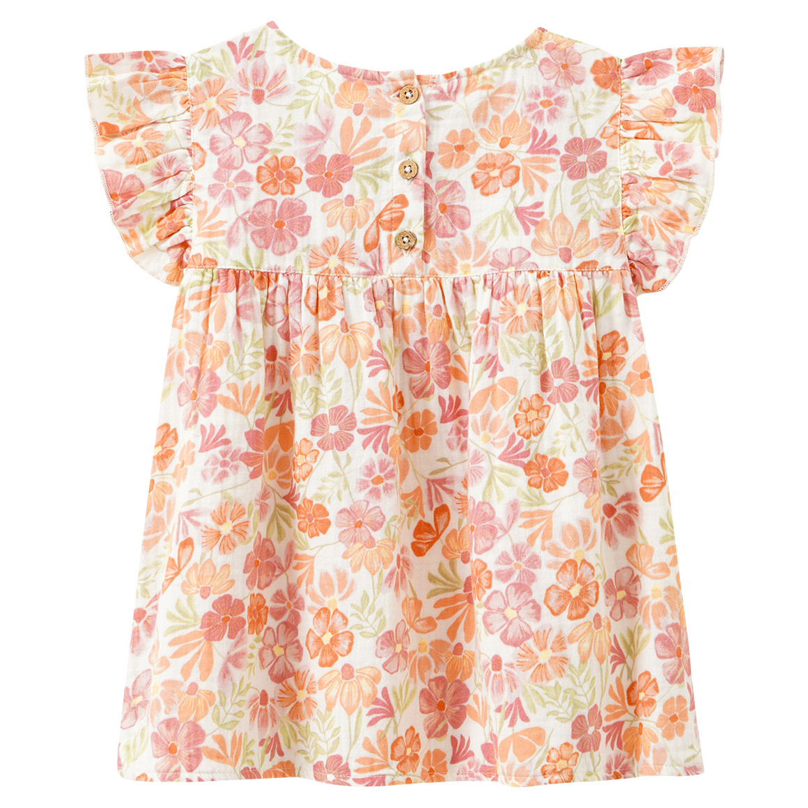 Mädchen Musselinbluse mit Flügelärmeln
