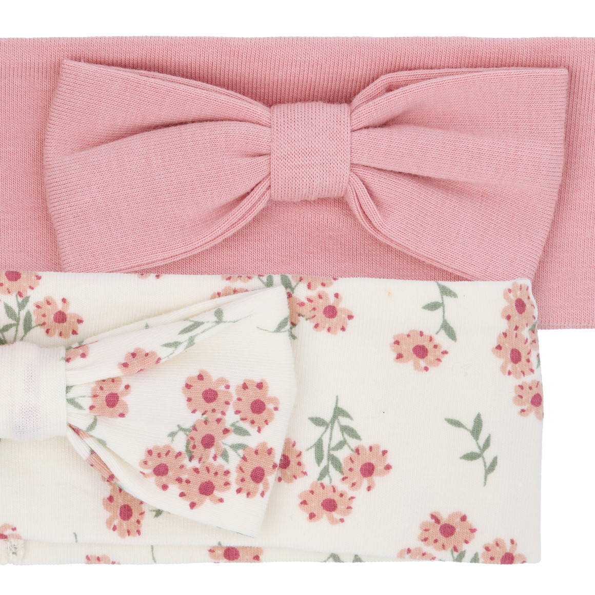 2 Baby Stirnbänder mit Schleifen-Applikation