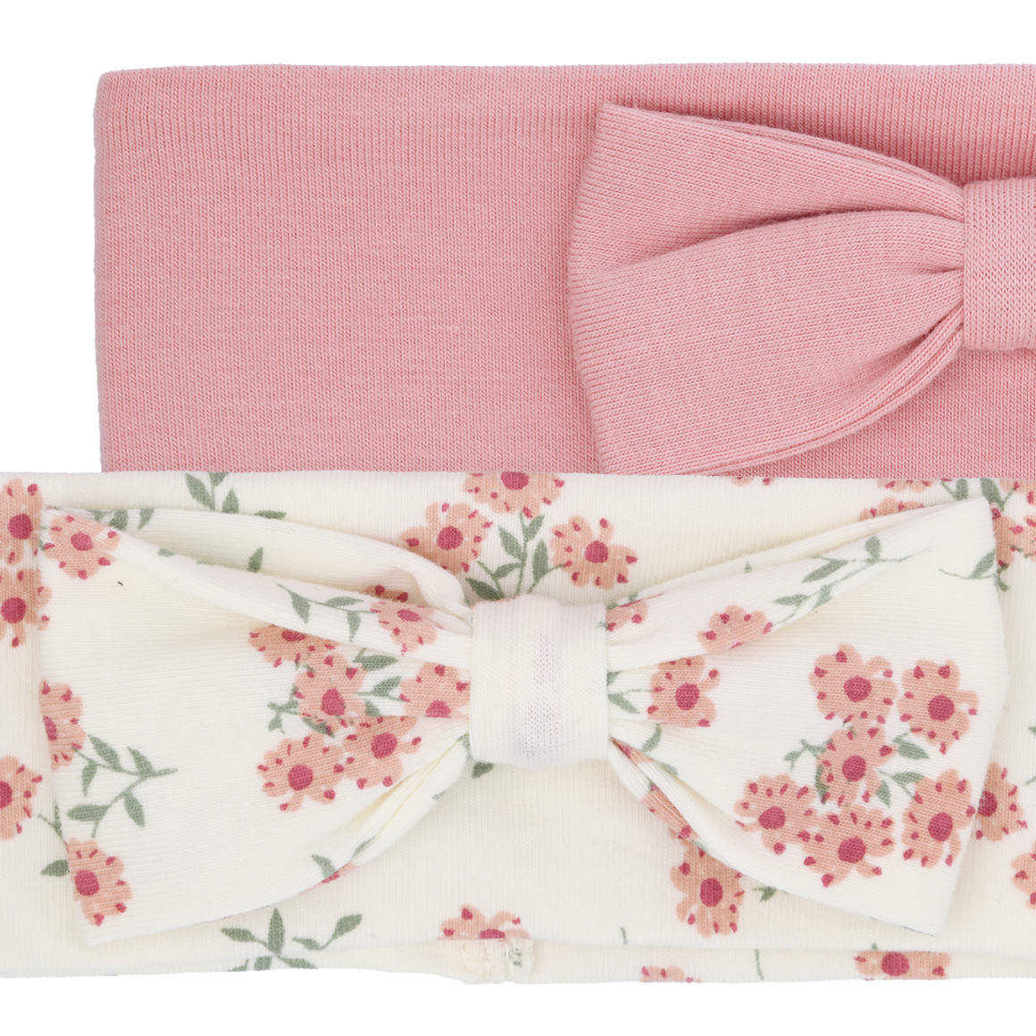 2 Baby Stirnbänder mit Schleifen-Applikation