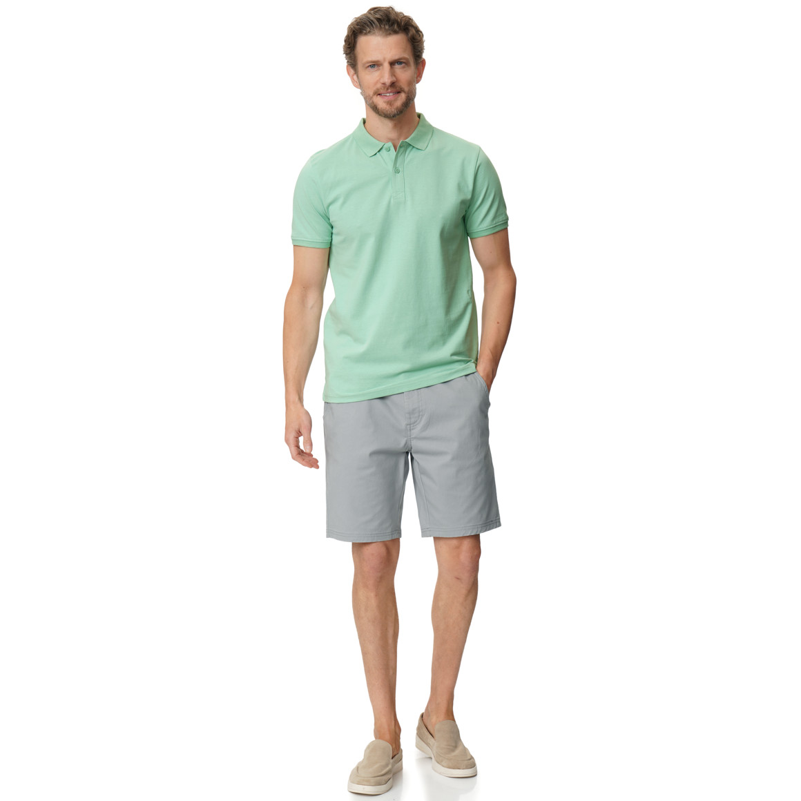 Herren Chino-Shorts mit Gürtelschlaufen