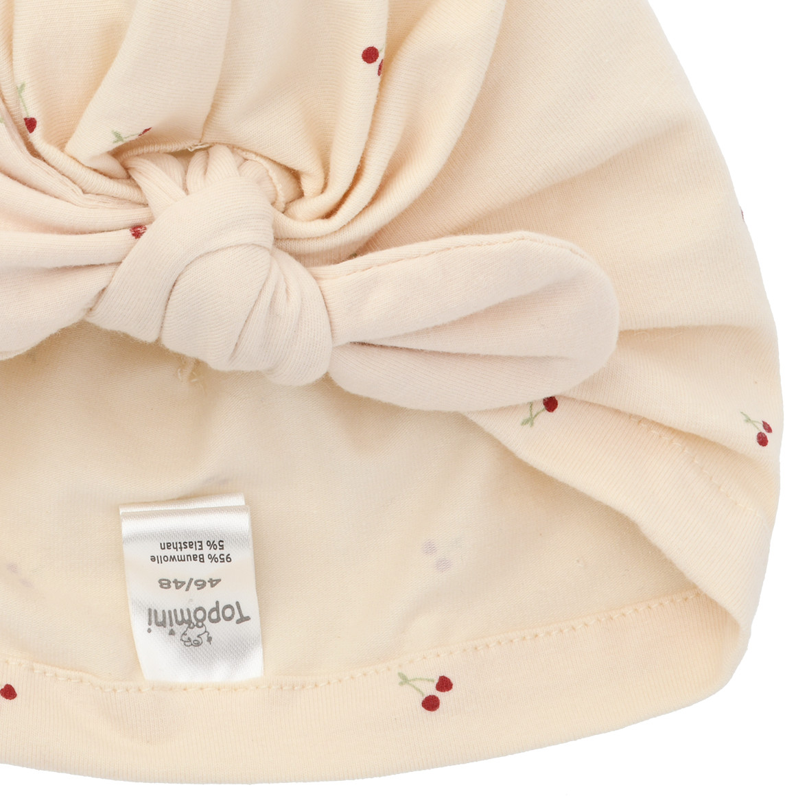 Baby Mütze mit Kirsch-Allover