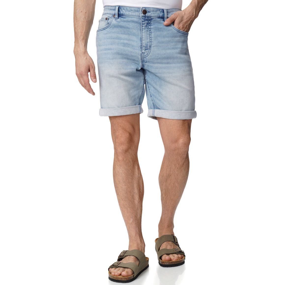 Herren Jeansshorts aus stretchigem Denim