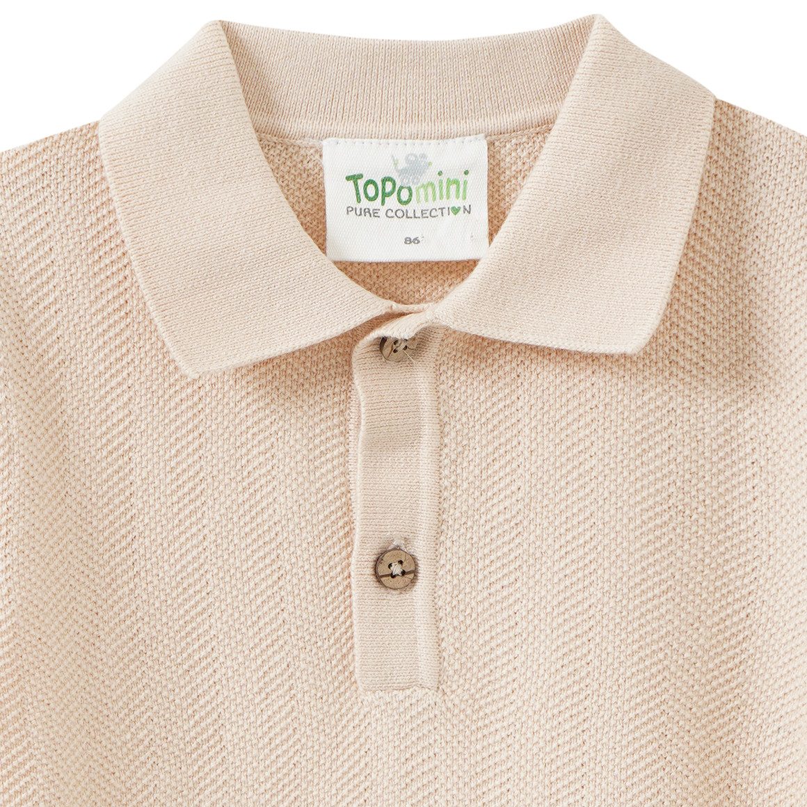 Baby Poloshirt mit Strickstruktur