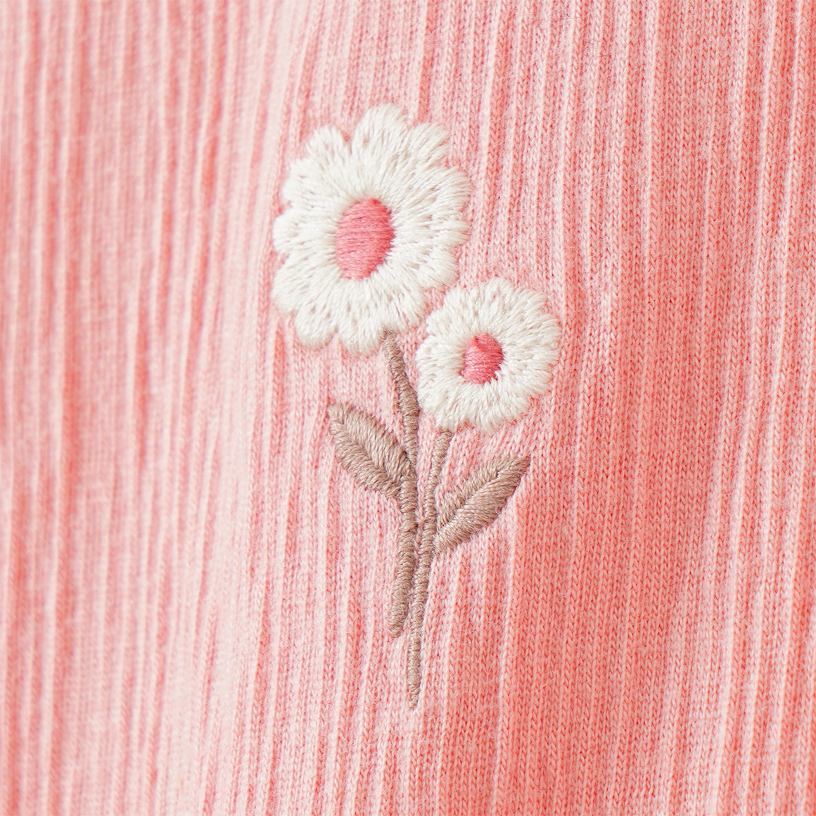 Baby T-Shirt mit Blumen-Stickerei