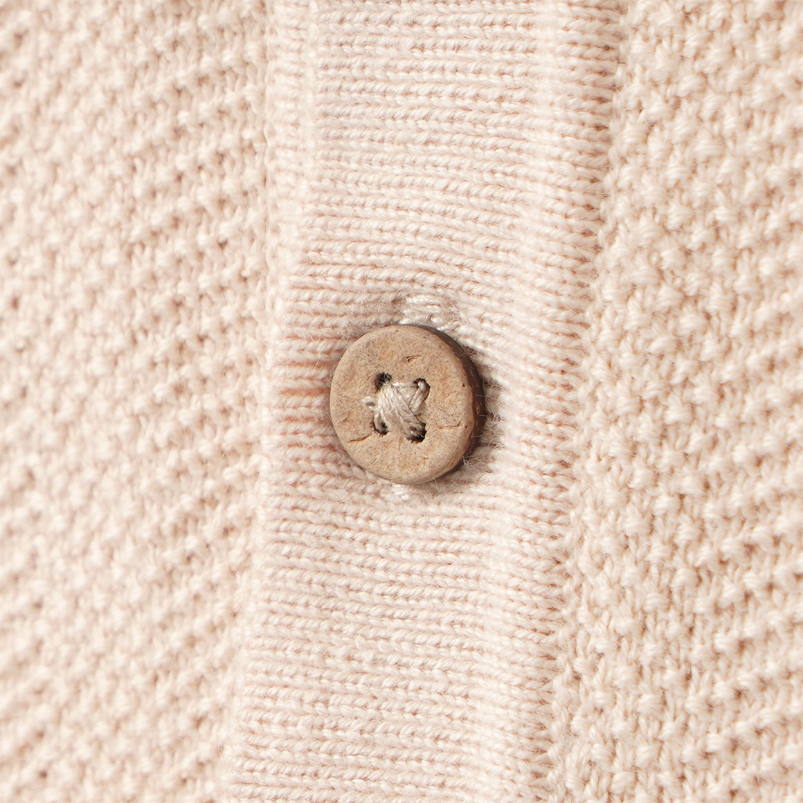 Newborn Poloshirt mit Strickstruktur