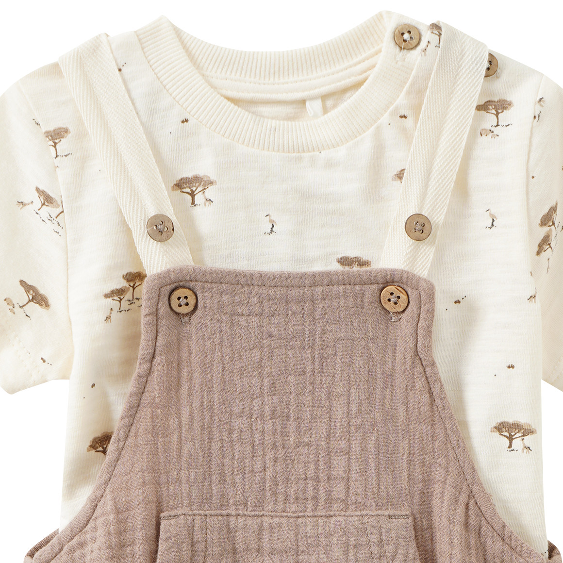 Newborn Set mit Latzhose und T-Shirt