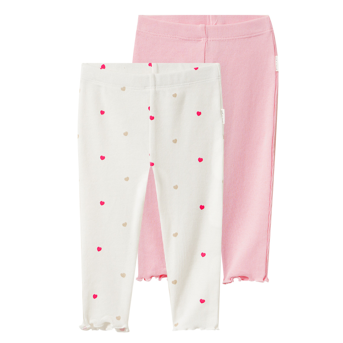 2 Newborn-leggings met ribstructuur