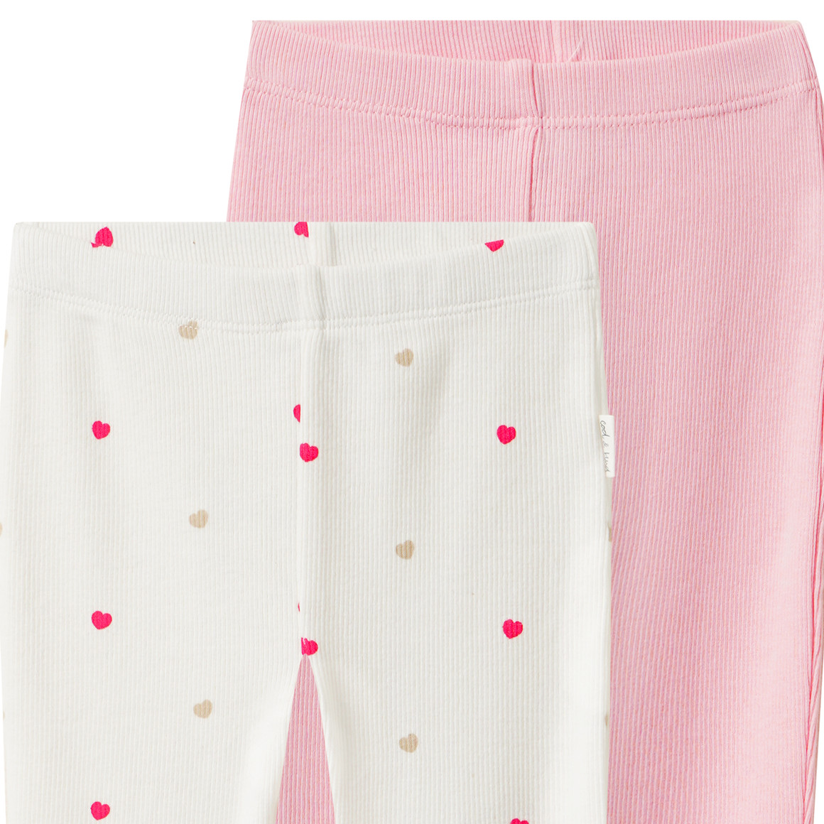 2 Newborn-leggings met ribstructuur