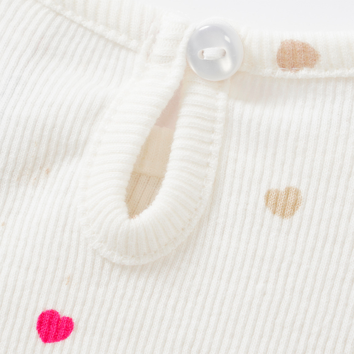 2 Newborn T-Shirt mit Rippstruktur