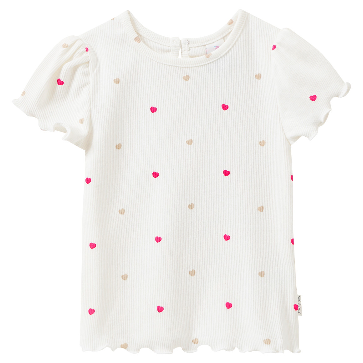 2 Newborn T-Shirt mit Rippstruktur