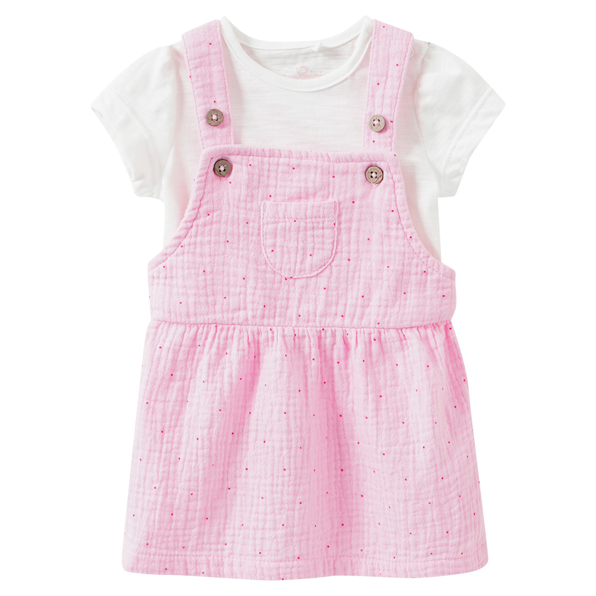 Newborn Set mit Latzkleid und T-Shirt