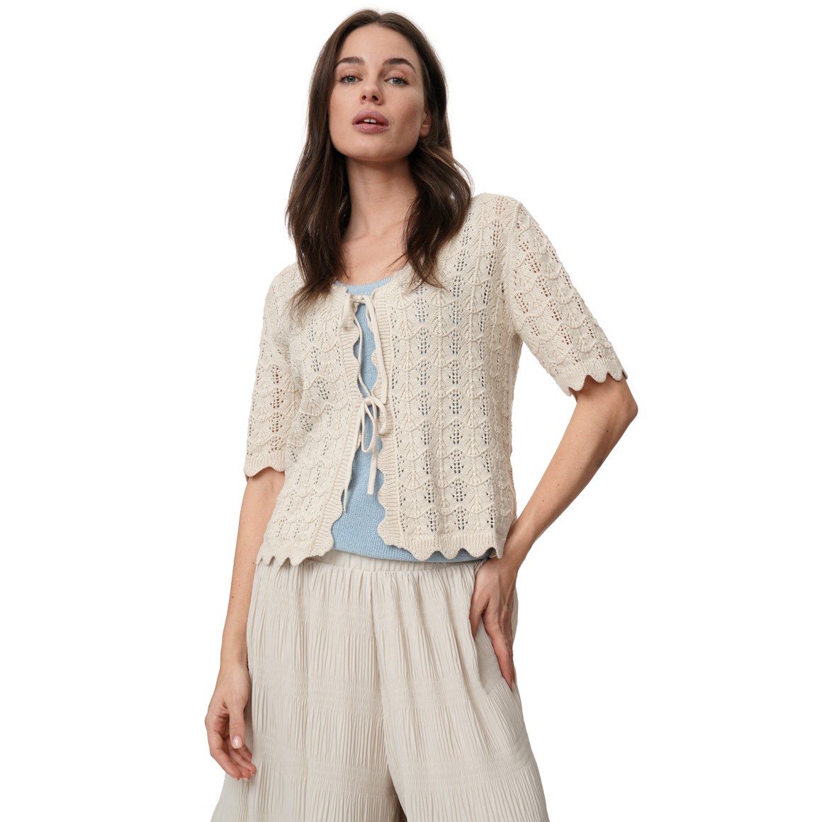 Damesvest met ajourpatroon