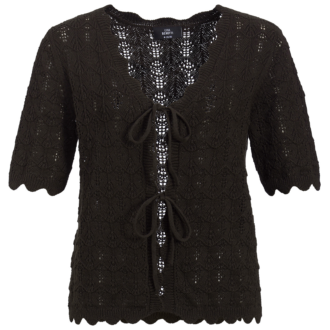 Damen Strickjacke mit Ajourmuster