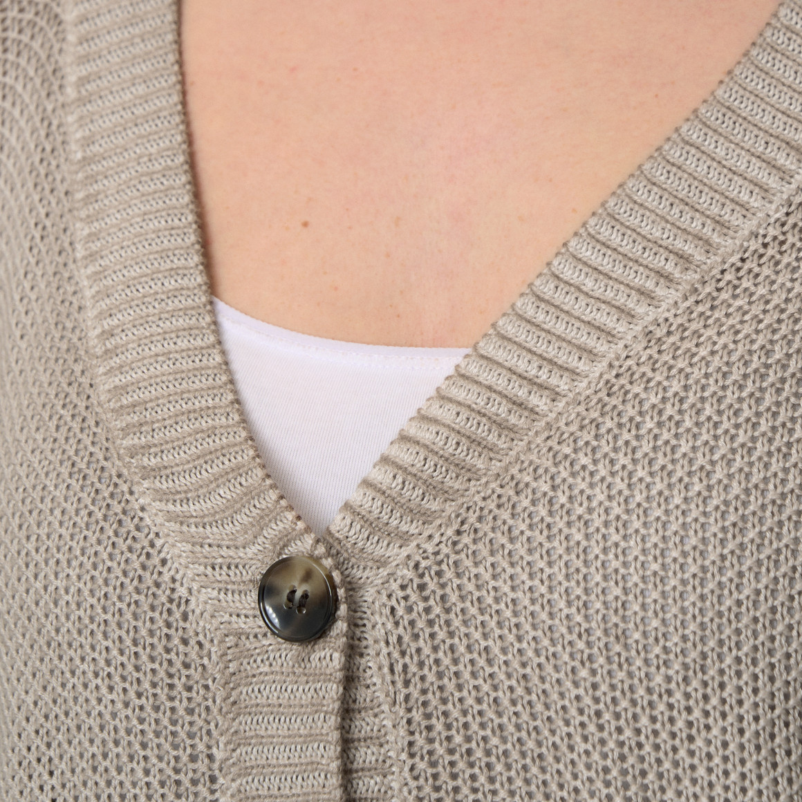 Damen Strickjacke mit Perlstrick