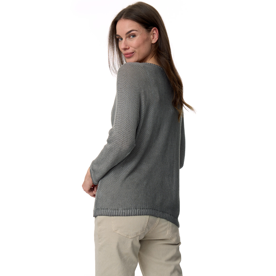 Damen Strickjacke mit Perlstrick