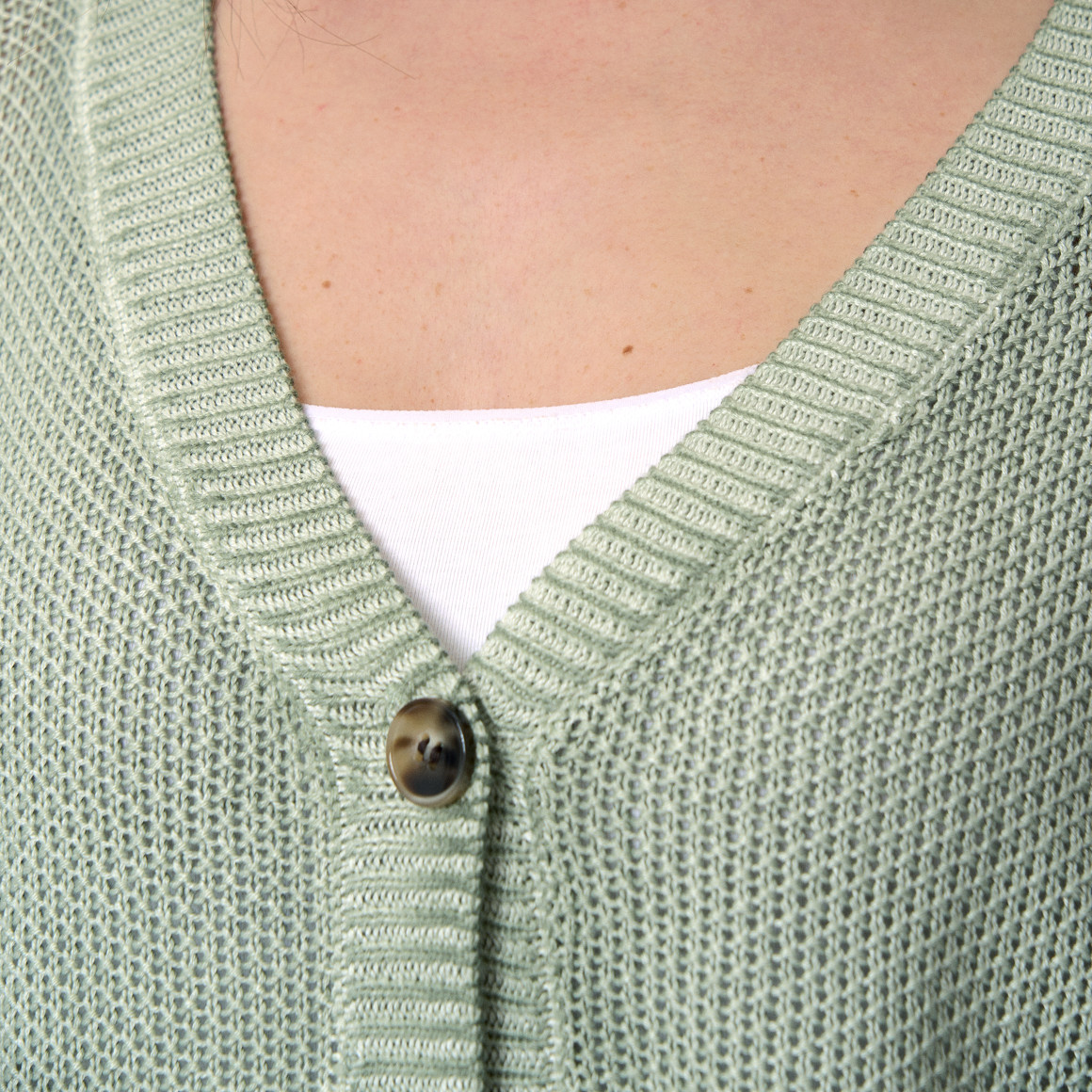 Damen Strickjacke mit Perlstrick