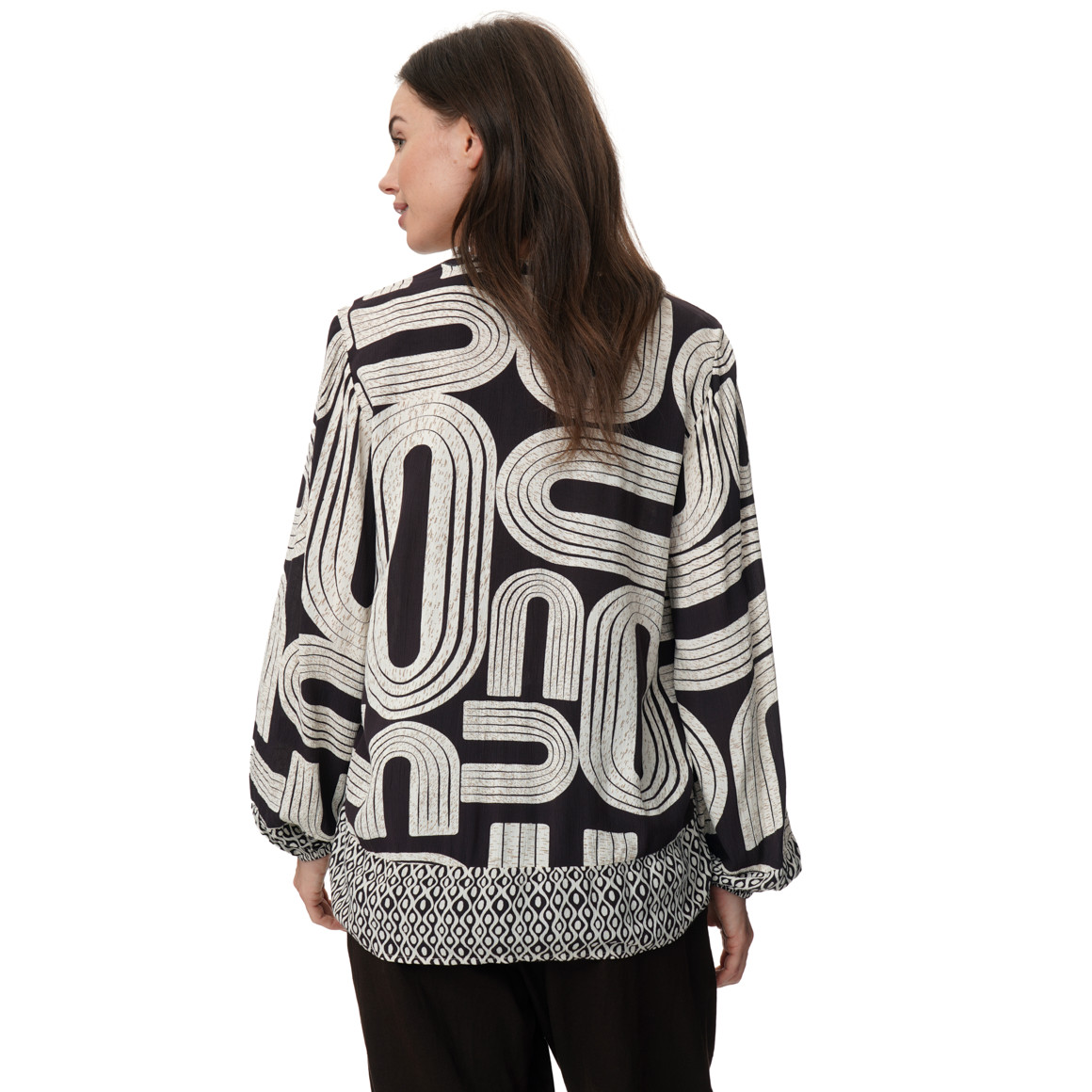 Damen Bluse in gekreppter Optik