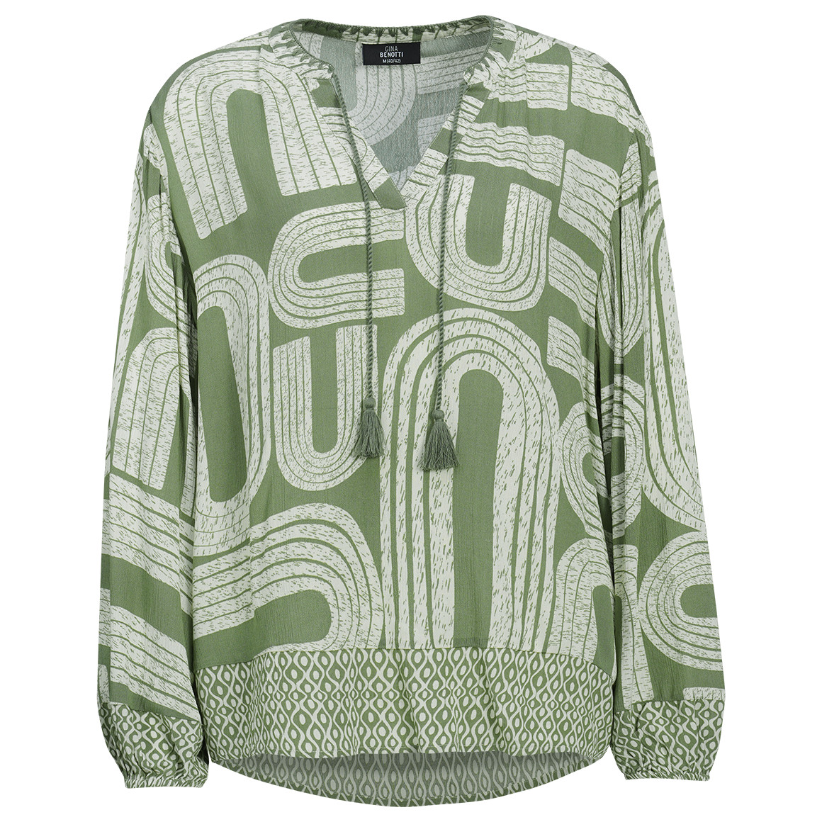 Damen Bluse in gekreppter Optik