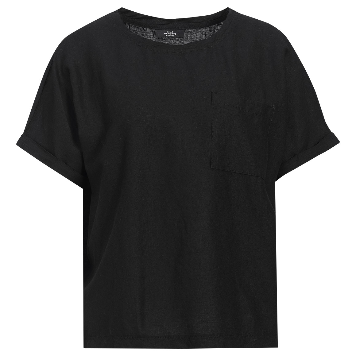 Damen Leinen-Bluse mit Brusttasche