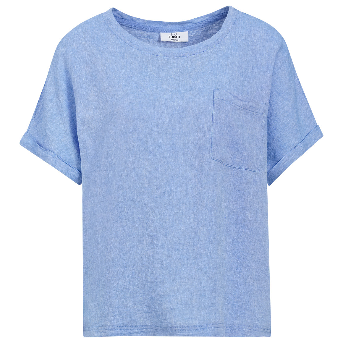 Damen Leinen-Bluse mit Brusttasche