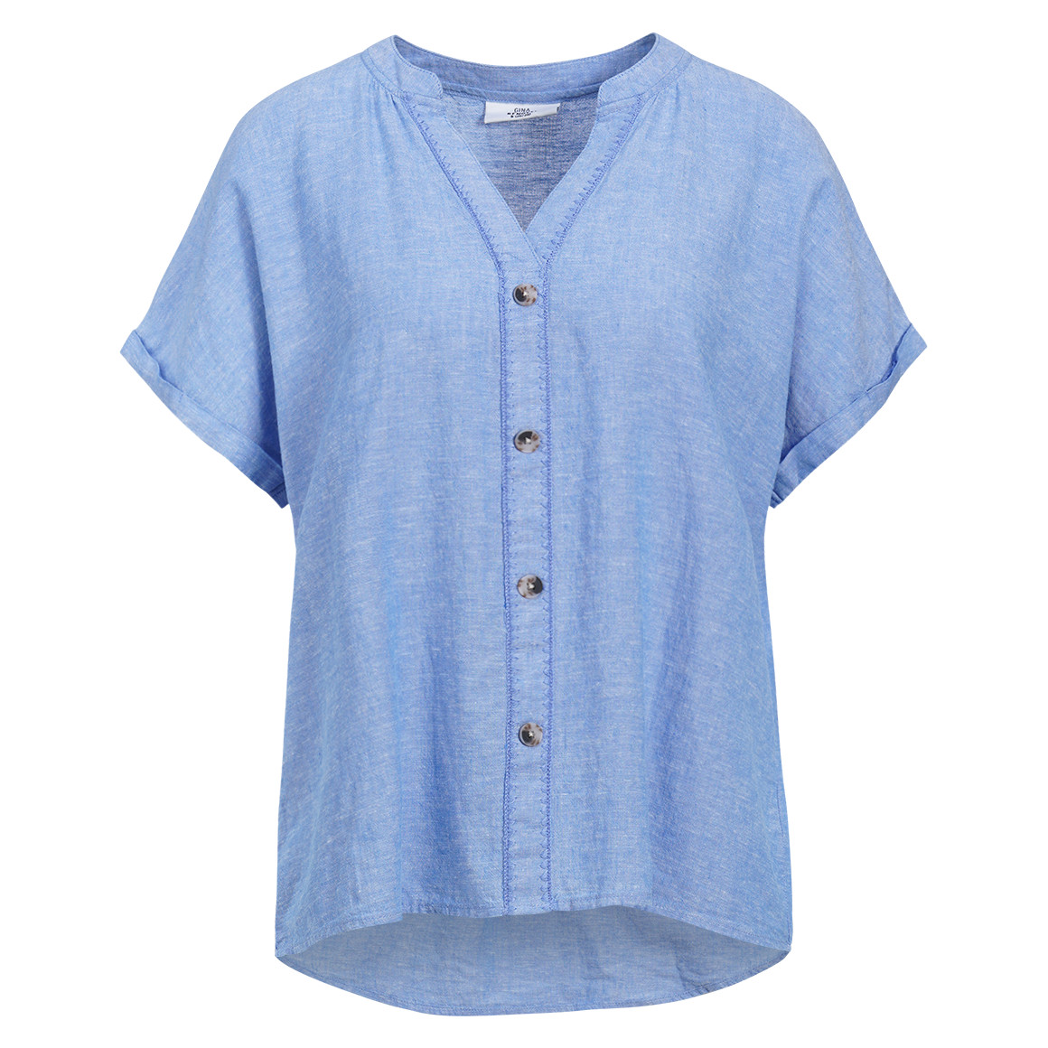 Linnen damesblouse met knopen