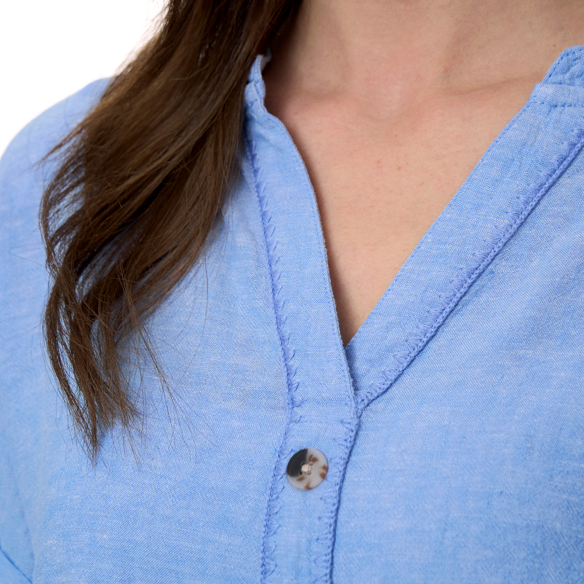 Linnen damesblouse met knopen