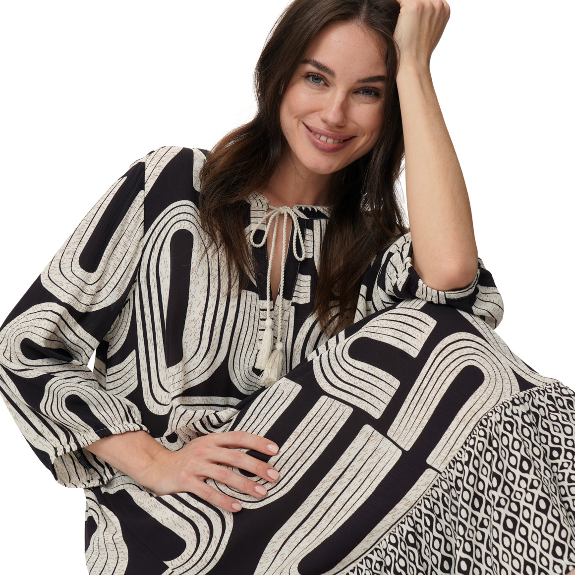 Damen Kleid mit Allover-Print