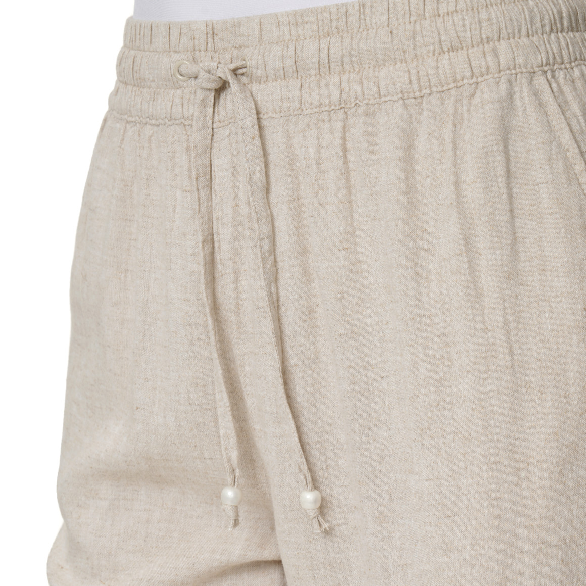 Damen Leinen-Hose mit Tunnelzug