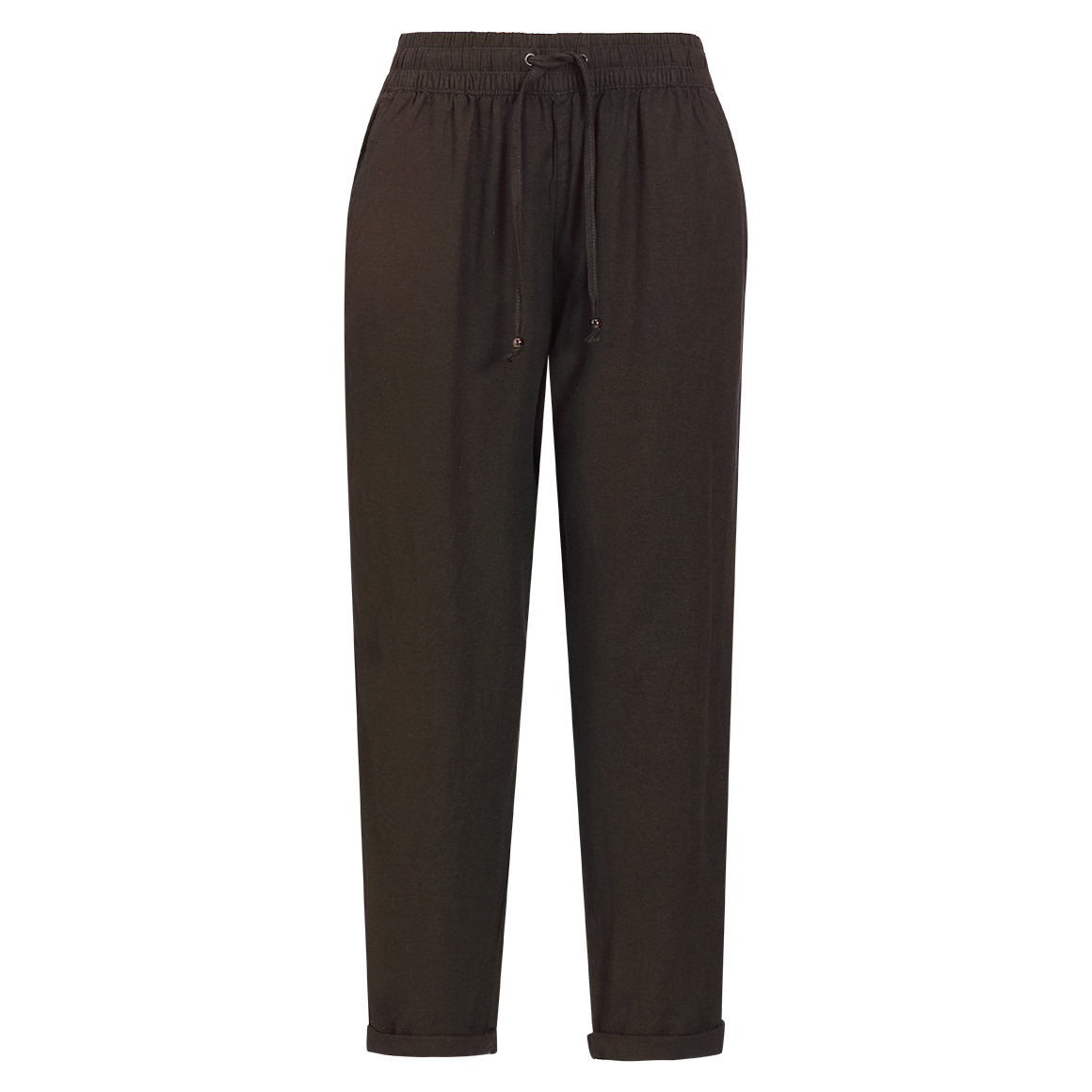 Damen Leinen-Hose mit Tunnelzug