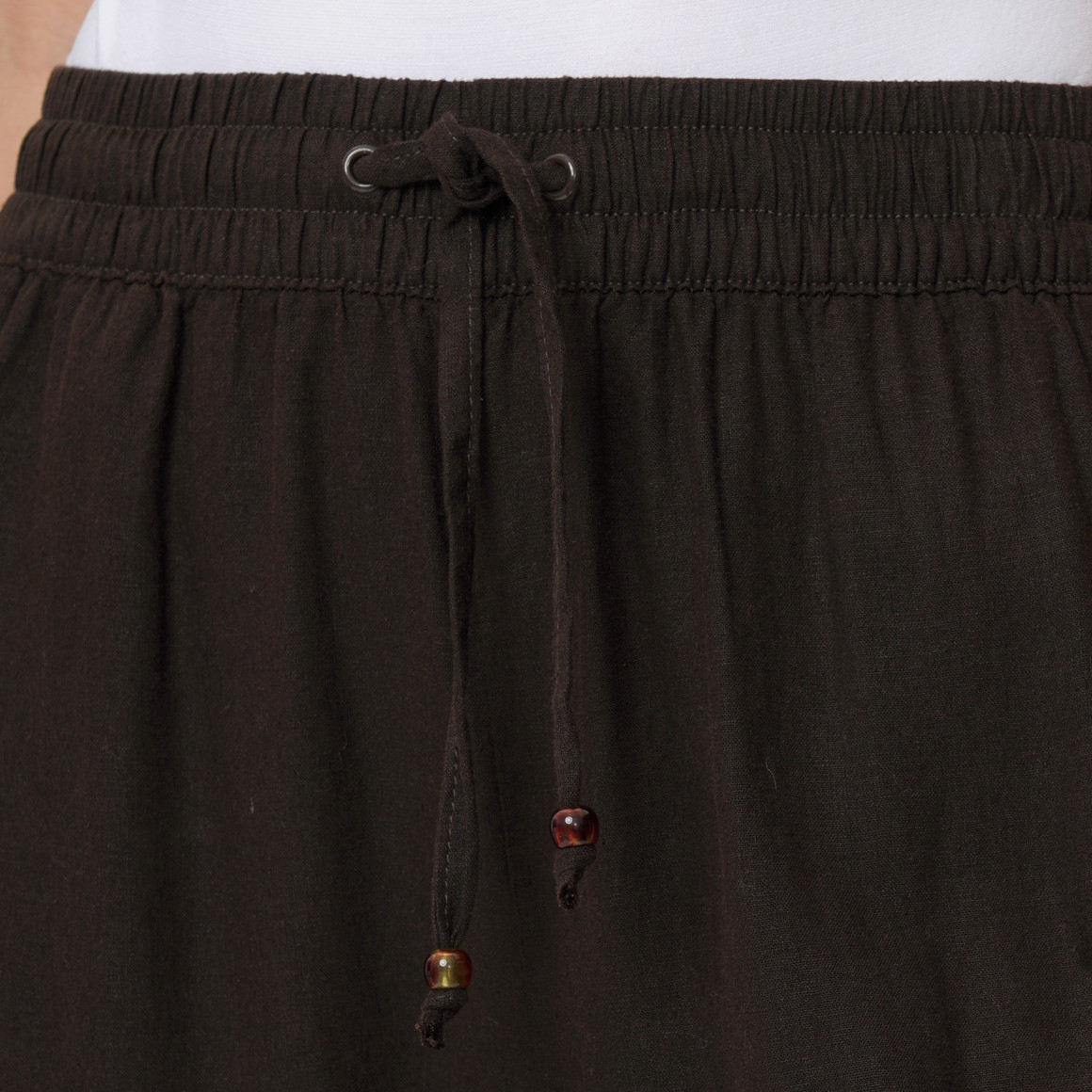 Damen Leinen-Hose mit Tunnelzug