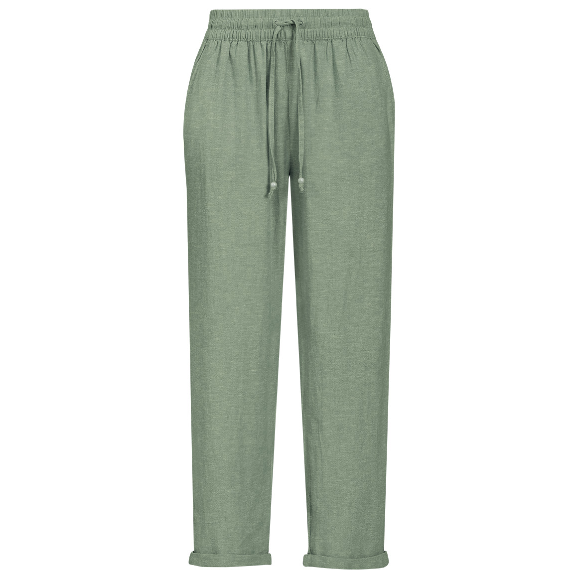 Damen Leinen-Hose mit Tunnelzug