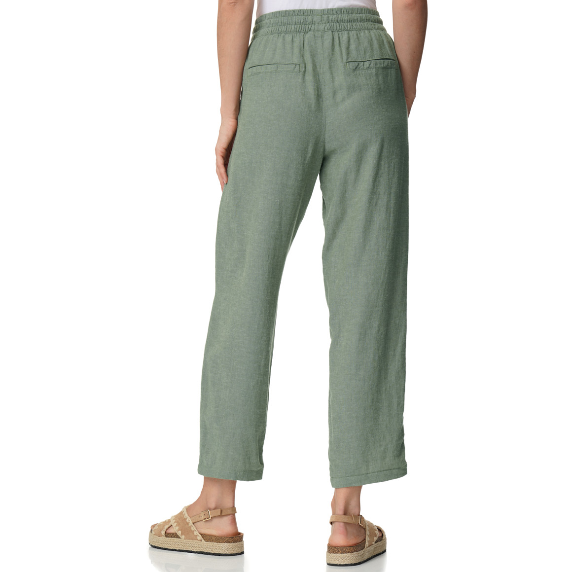 Damen Leinen-Hose mit Tunnelzug