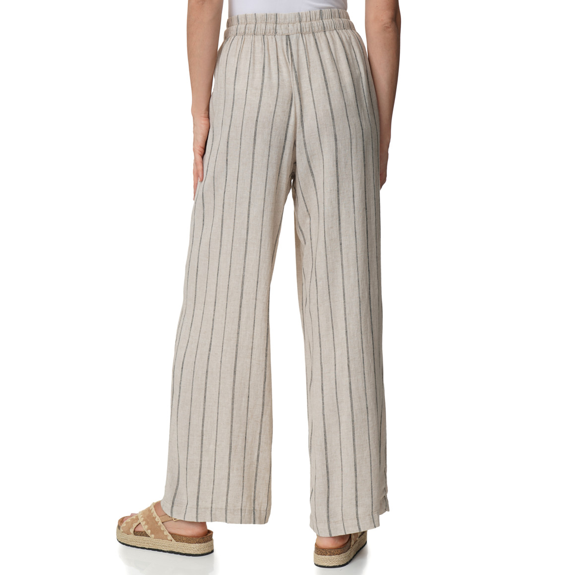 Damen Leinen-Hose mit Tunnelzug
