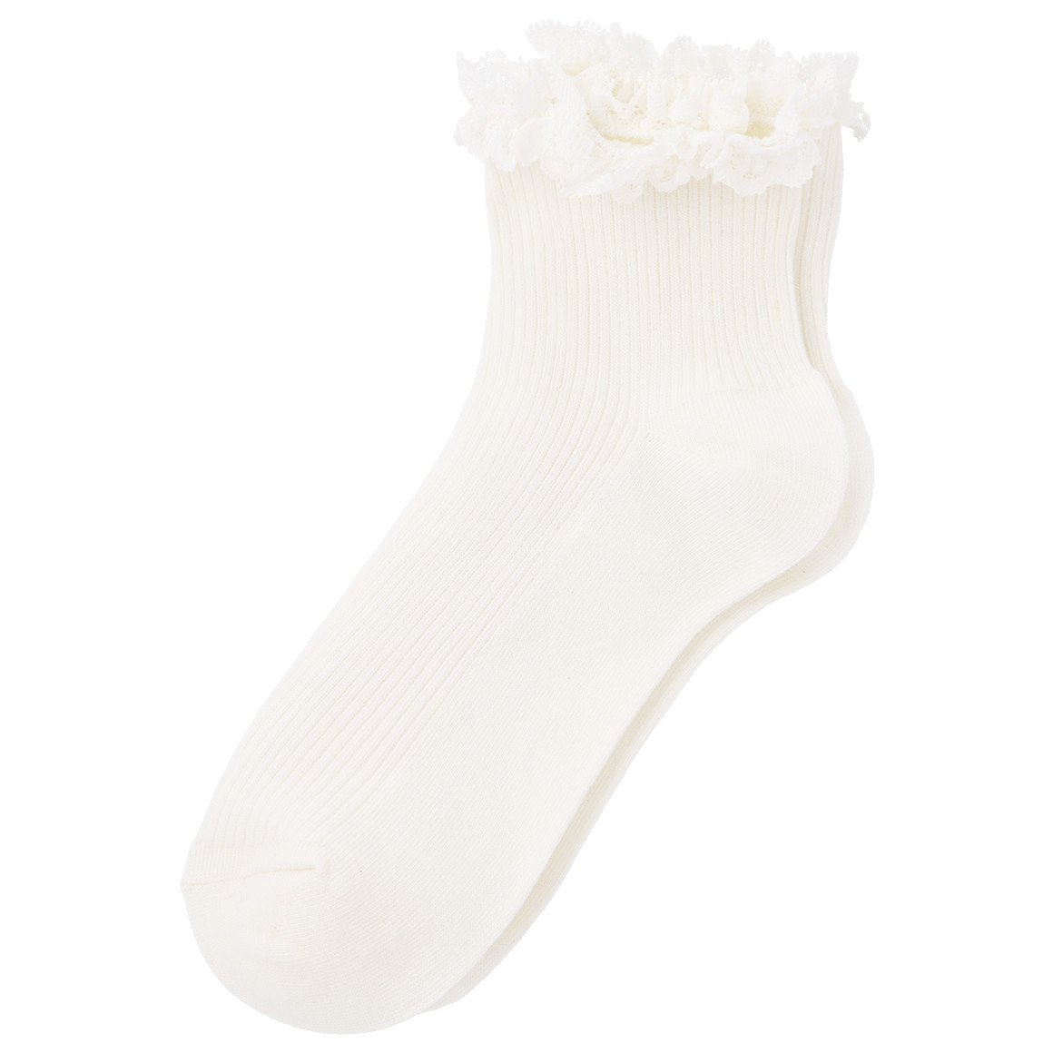 1 Paar Damen Sneaker-Socken mit Spitze