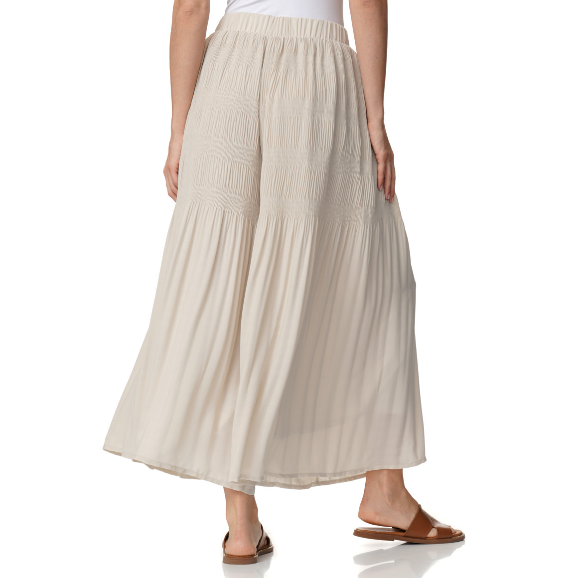 Damen Plissee-Hose mit weitem Bein