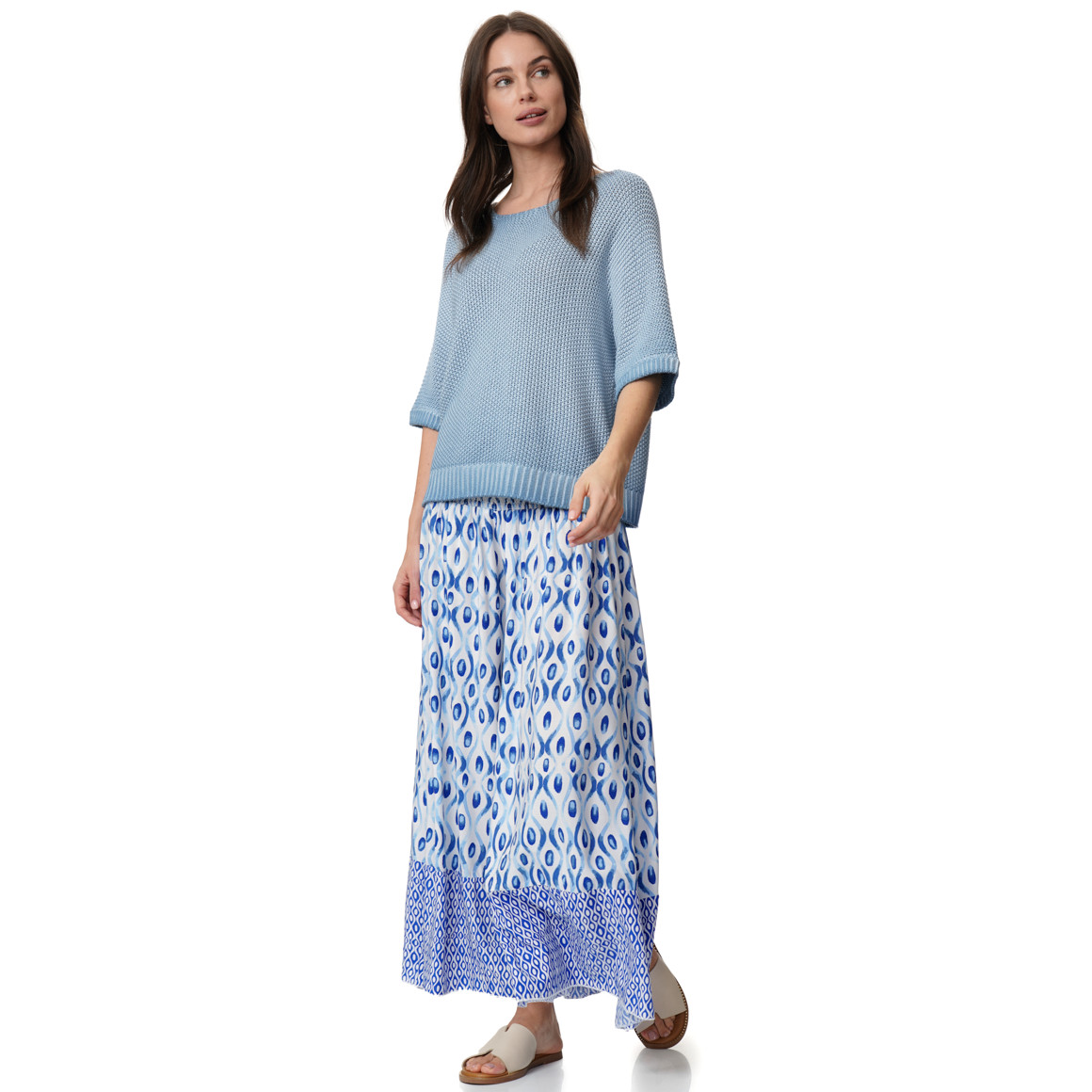 Damen Hose mit Smokbund