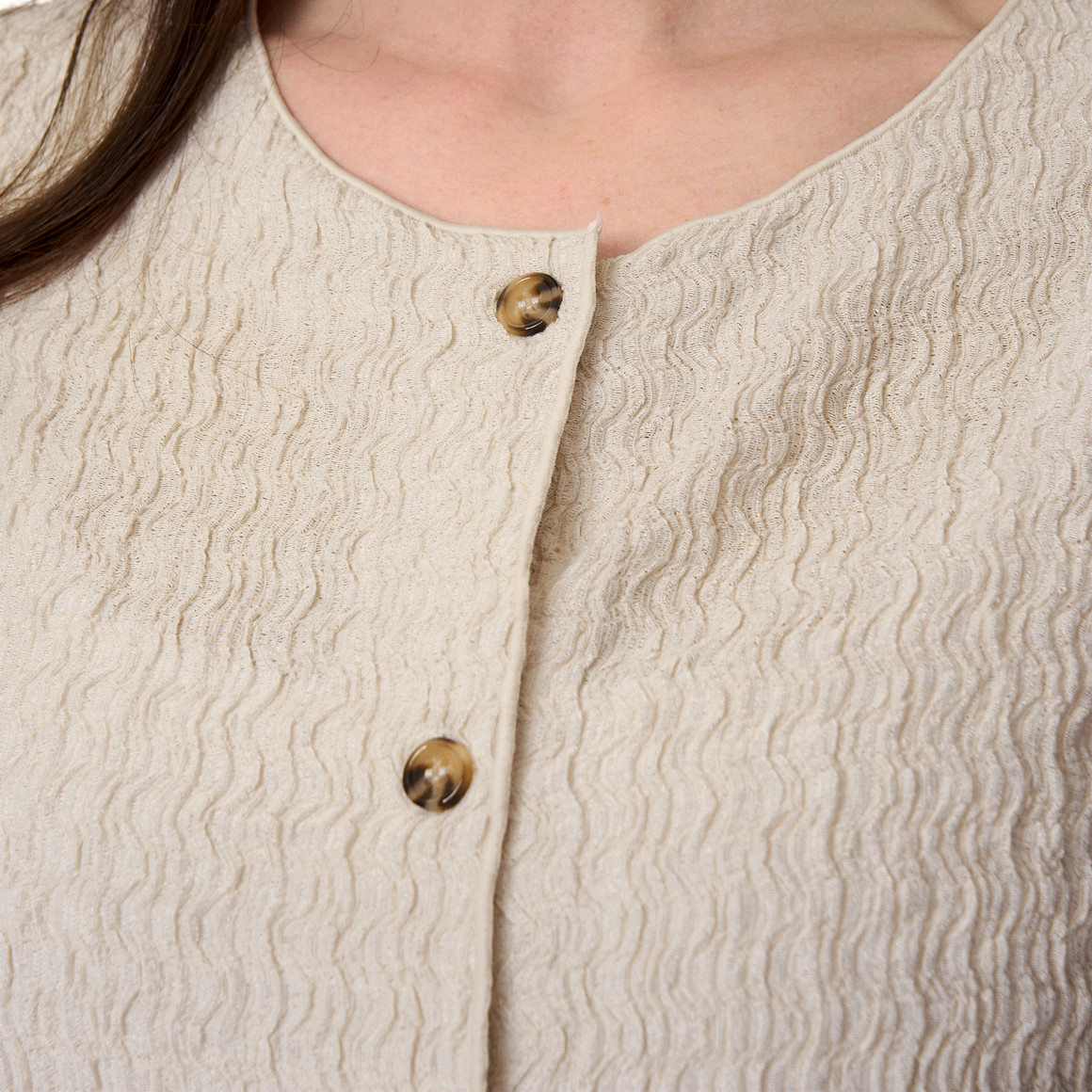 Damen Top mit Knopfleiste