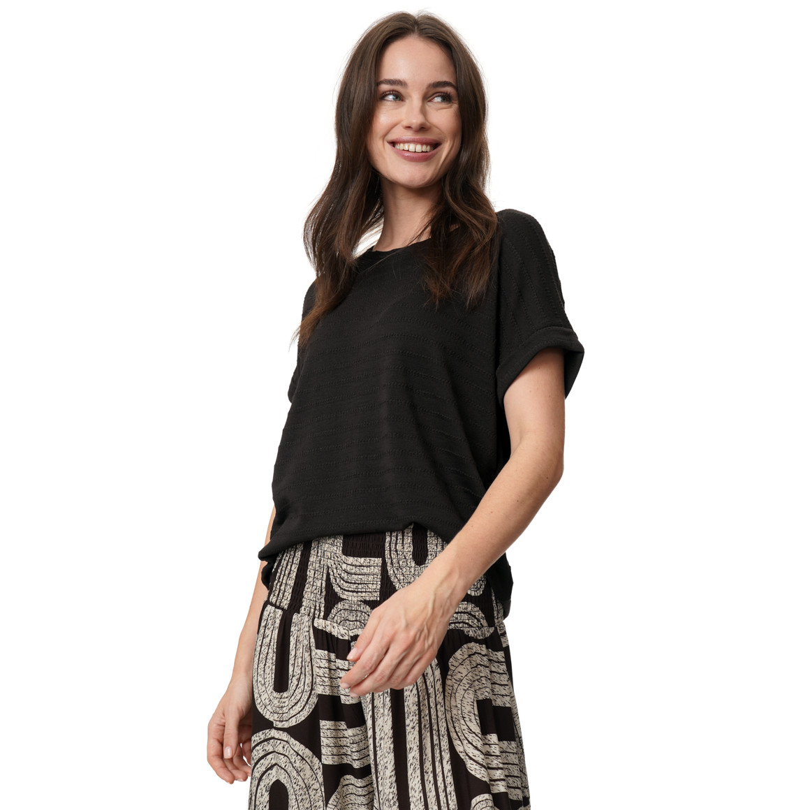 Damen T-Shirt aus strukturiertem Material