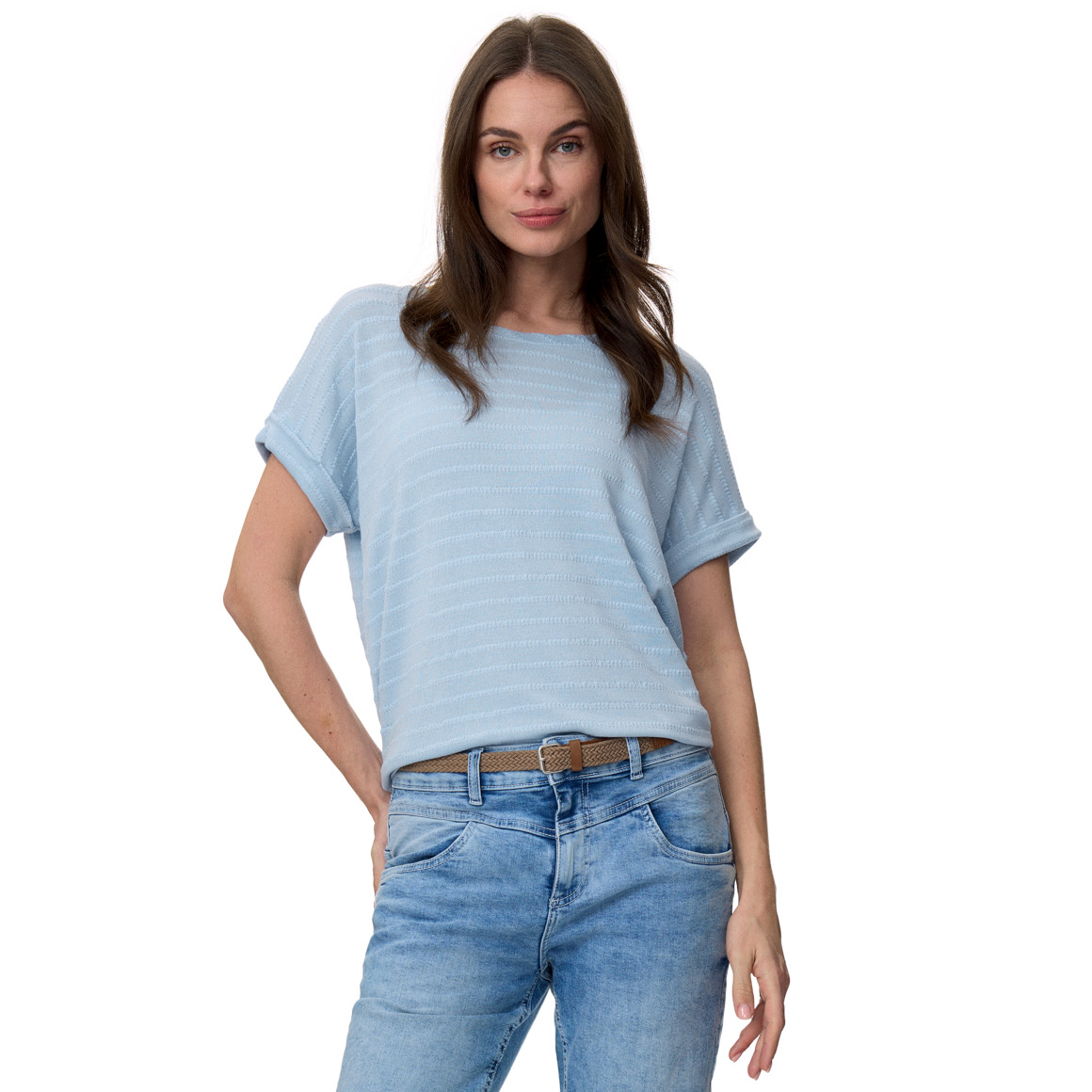 Damen T-Shirt aus strukturiertem Material