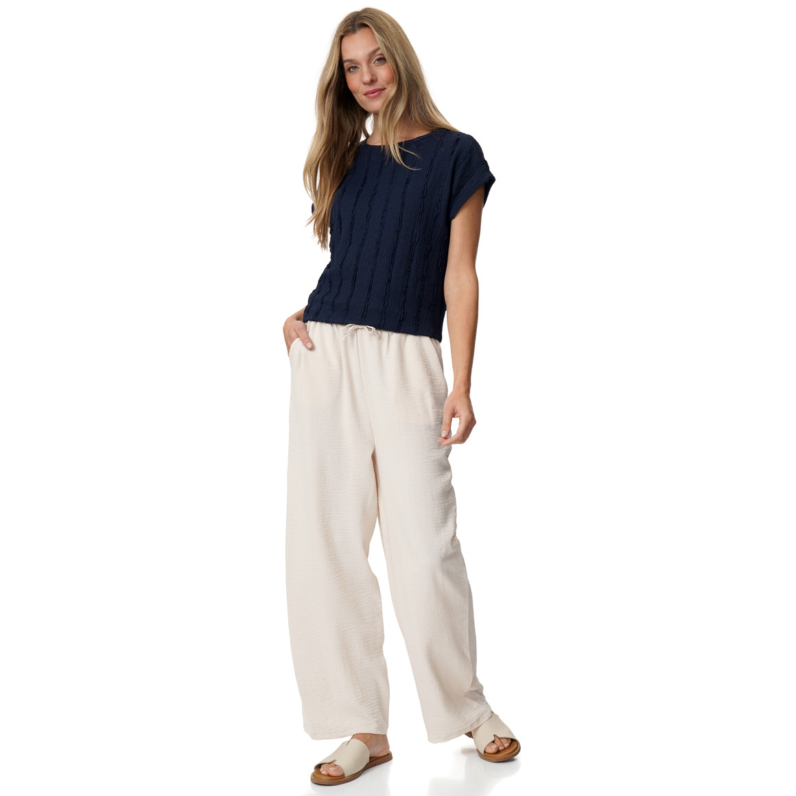 Damen T-Shirt mit Strukturmuster