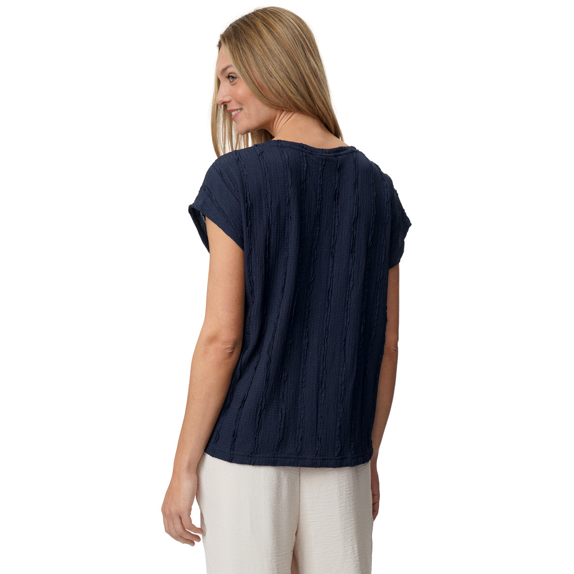 Damen T-Shirt mit Strukturmuster