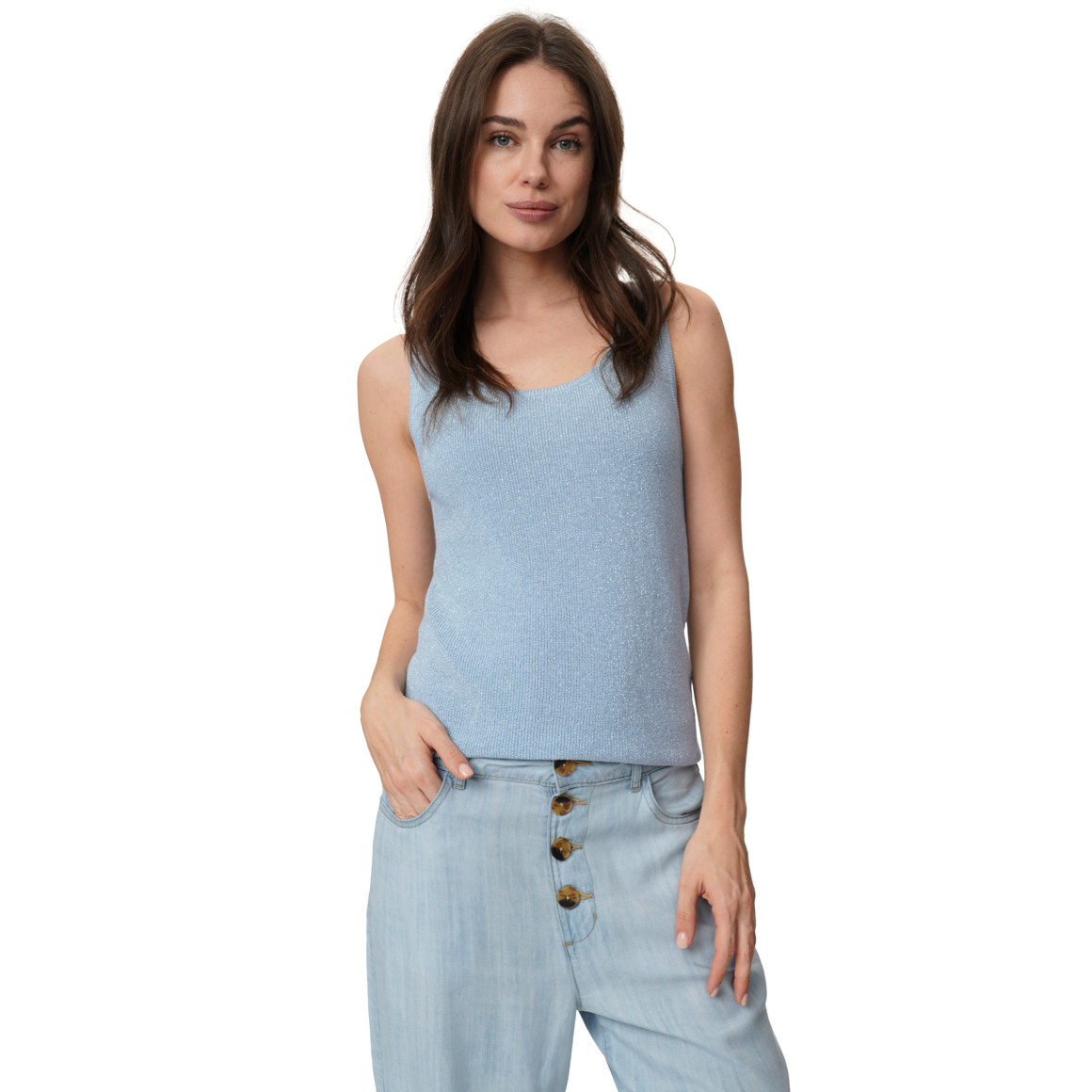 Damen Top mit Effektgarn