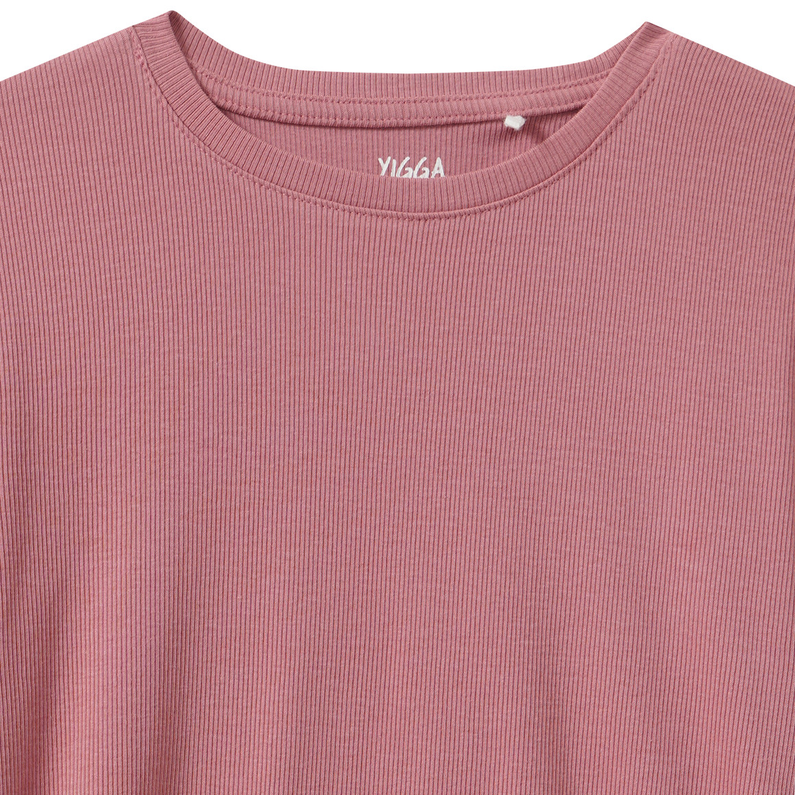 Mädchen T-Shirt mit Rippstruktur