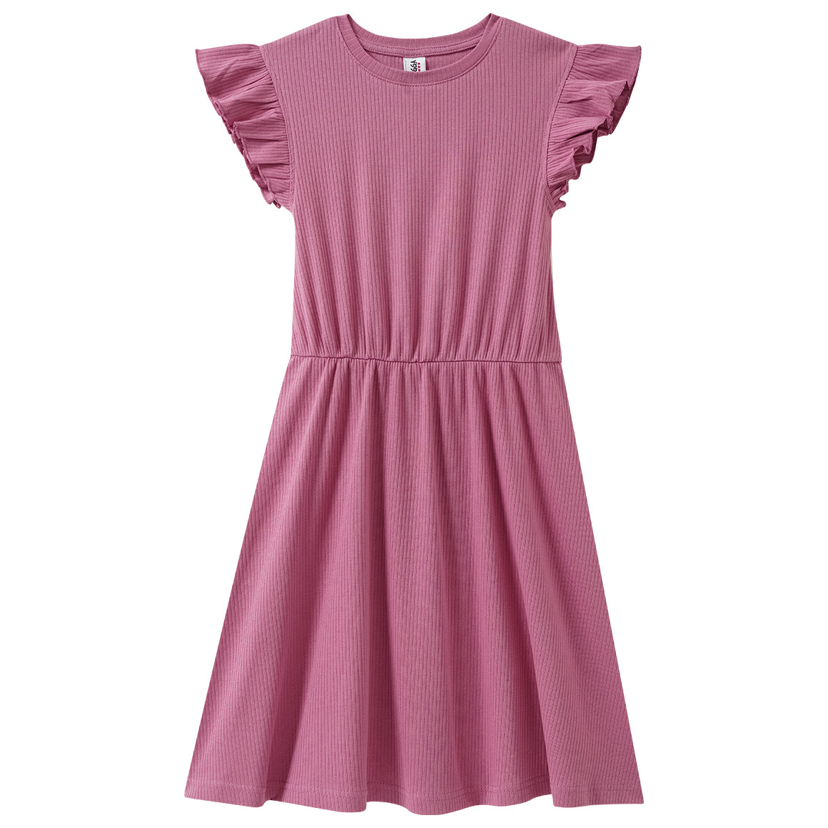 Mädchen Kleid mit Rippstruktur