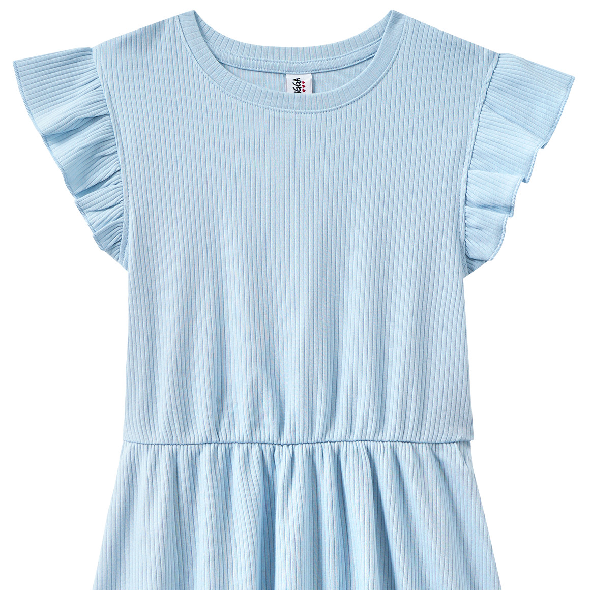 Mädchen Kleid mit Rippstruktur