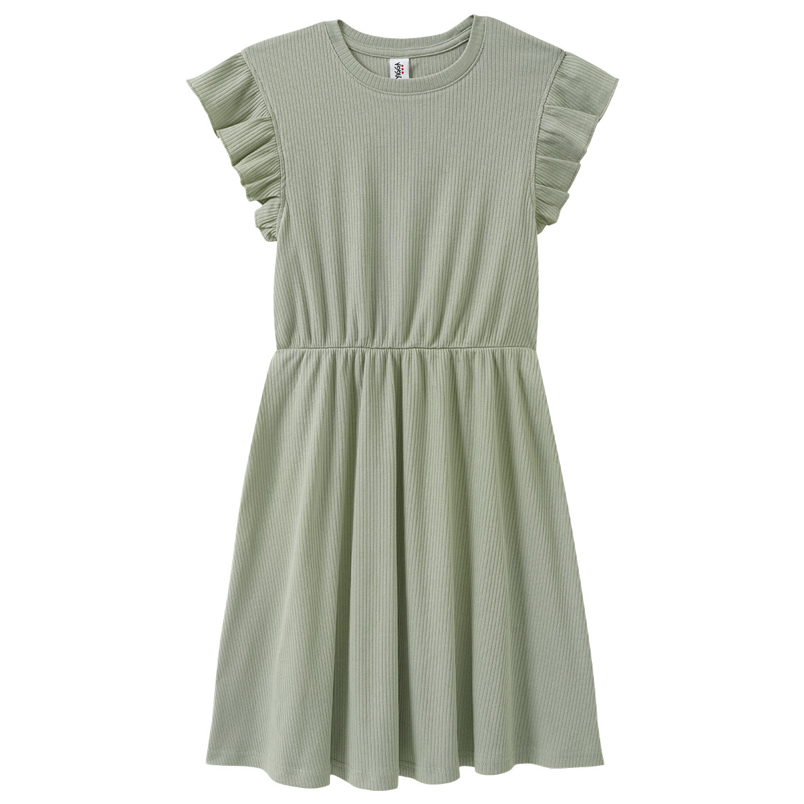 Mädchen Kleid mit Rippstruktur