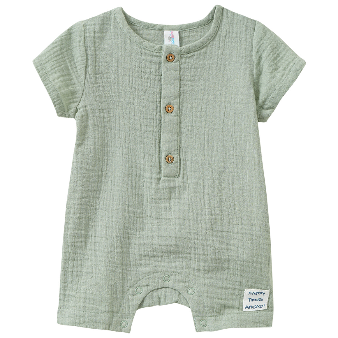 Newborn Musselin-Overall mit Knopfleiste