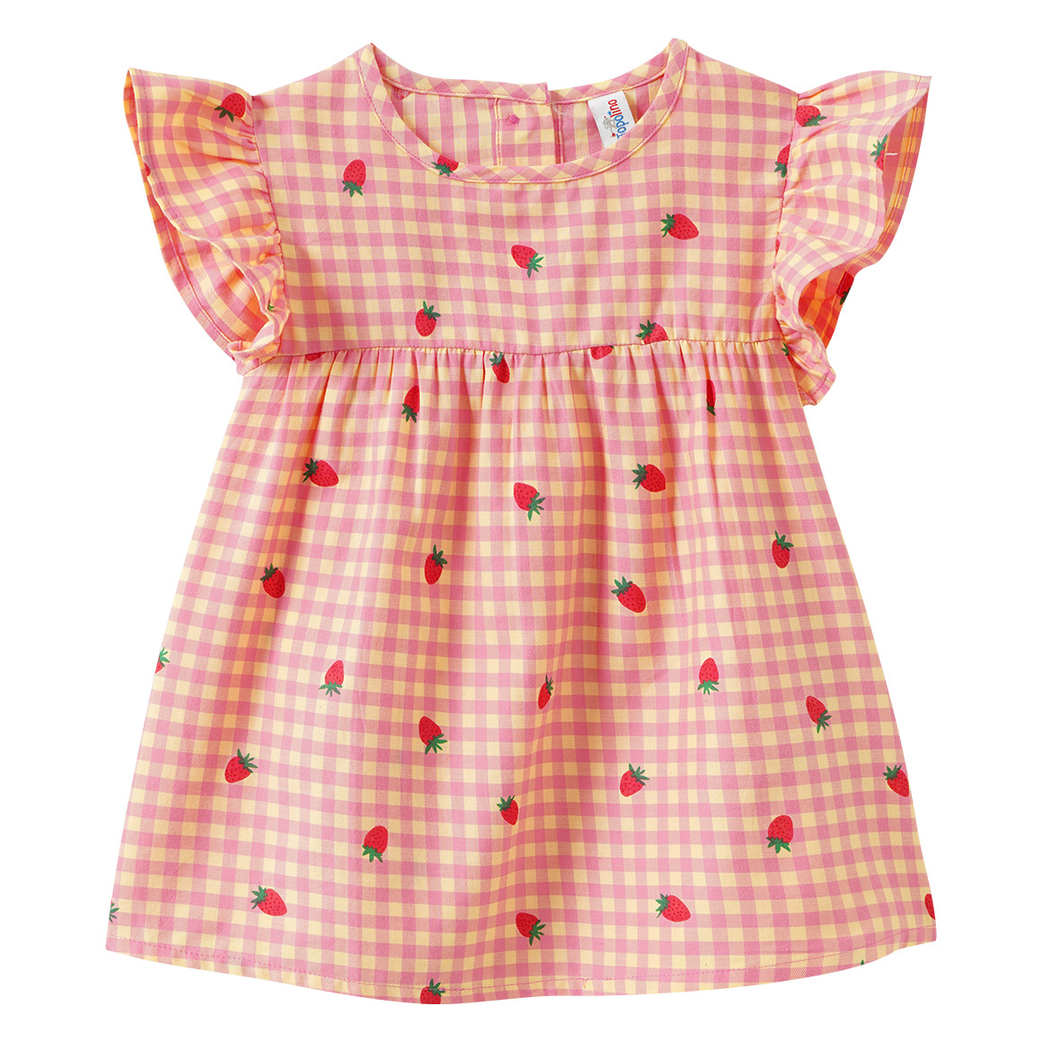 Mädchen Bluse mit Erdbeer-Print