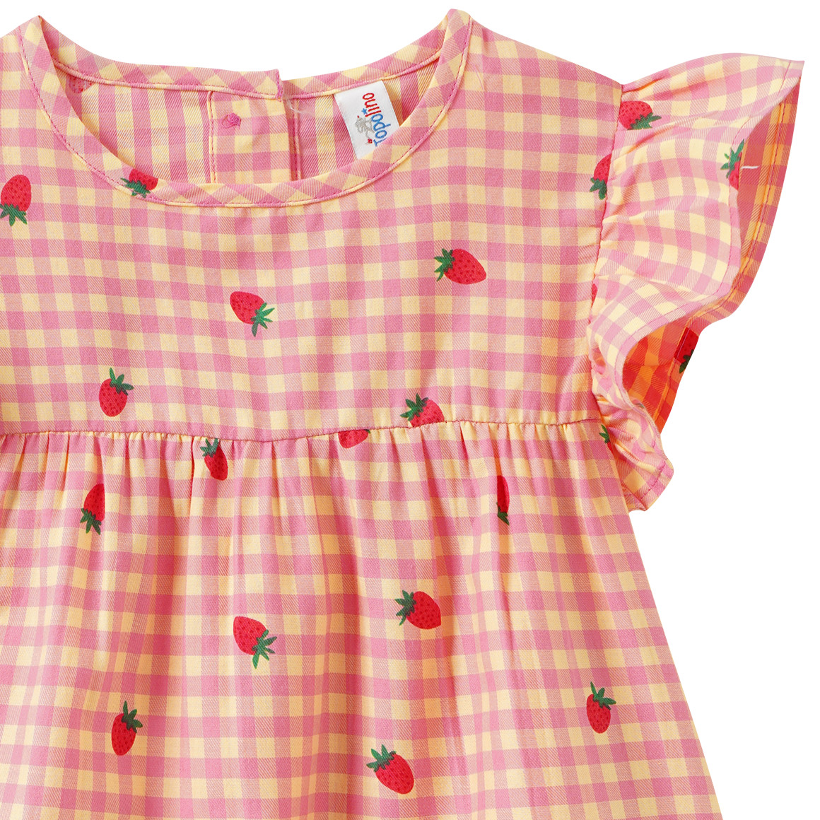 Mädchen Bluse mit Erdbeer-Print
