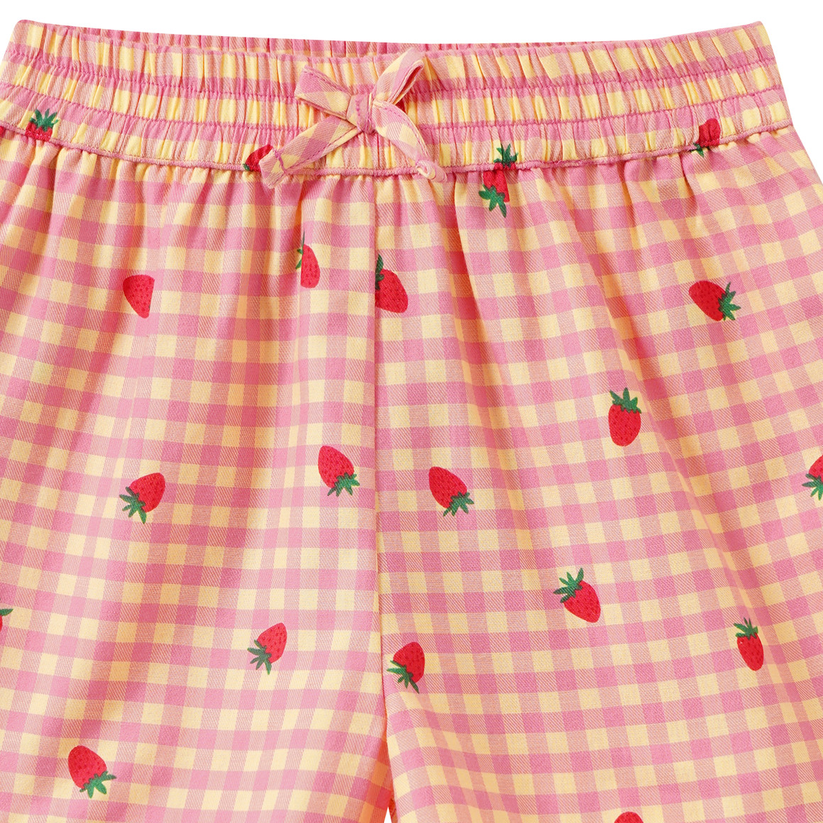 Mädchen Shorts mit Erdbeer-Print